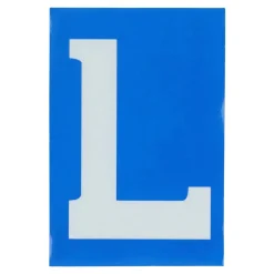 Statische sticker 'L' voor lesvoertuigen 10x15cm