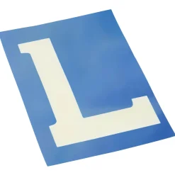 Statische sticker 'L' voor lesvoertuigen 10x15cm