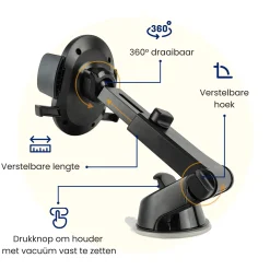 Telefoonhouder Auto voor Raam + Dashboardpad