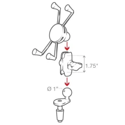 Telefoonhouder balhoofd motor