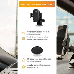 Telefoonhouders Auto Zuignap + Dashboardpad