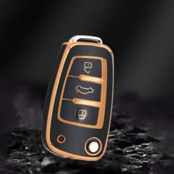 TPU Sleutelhoesje voor Audi goud C3