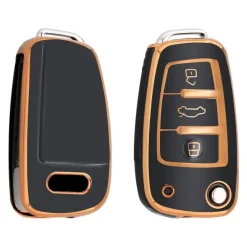 TPU Sleutelhoesje voor Audi goud C3