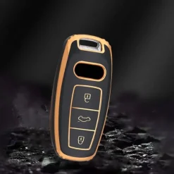 TPU Sleutelhoesje voor Audi goud D3