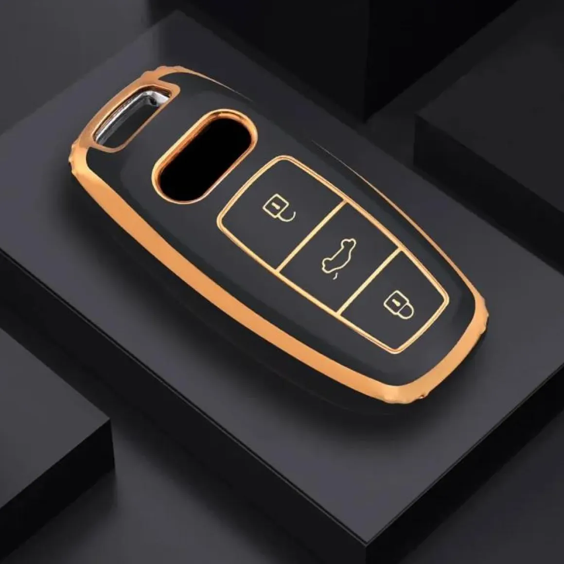 TPU Sleutelhoesje voor Audi goud D3