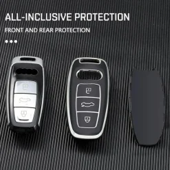 TPU Sleutelhoesje voor Audi zwart D3