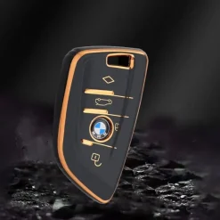 TPU Sleutelhoesje voor Bmw goud B4A