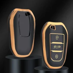 TPU Sleutelhoesje voor Citroën goud B3