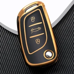 TPU Sleutelhoesje voor Citroën goud C3