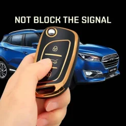 TPU Sleutelhoesje voor Citroën goud C3