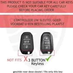 TPU Sleutelhoesje voor Citroën zwart B3
