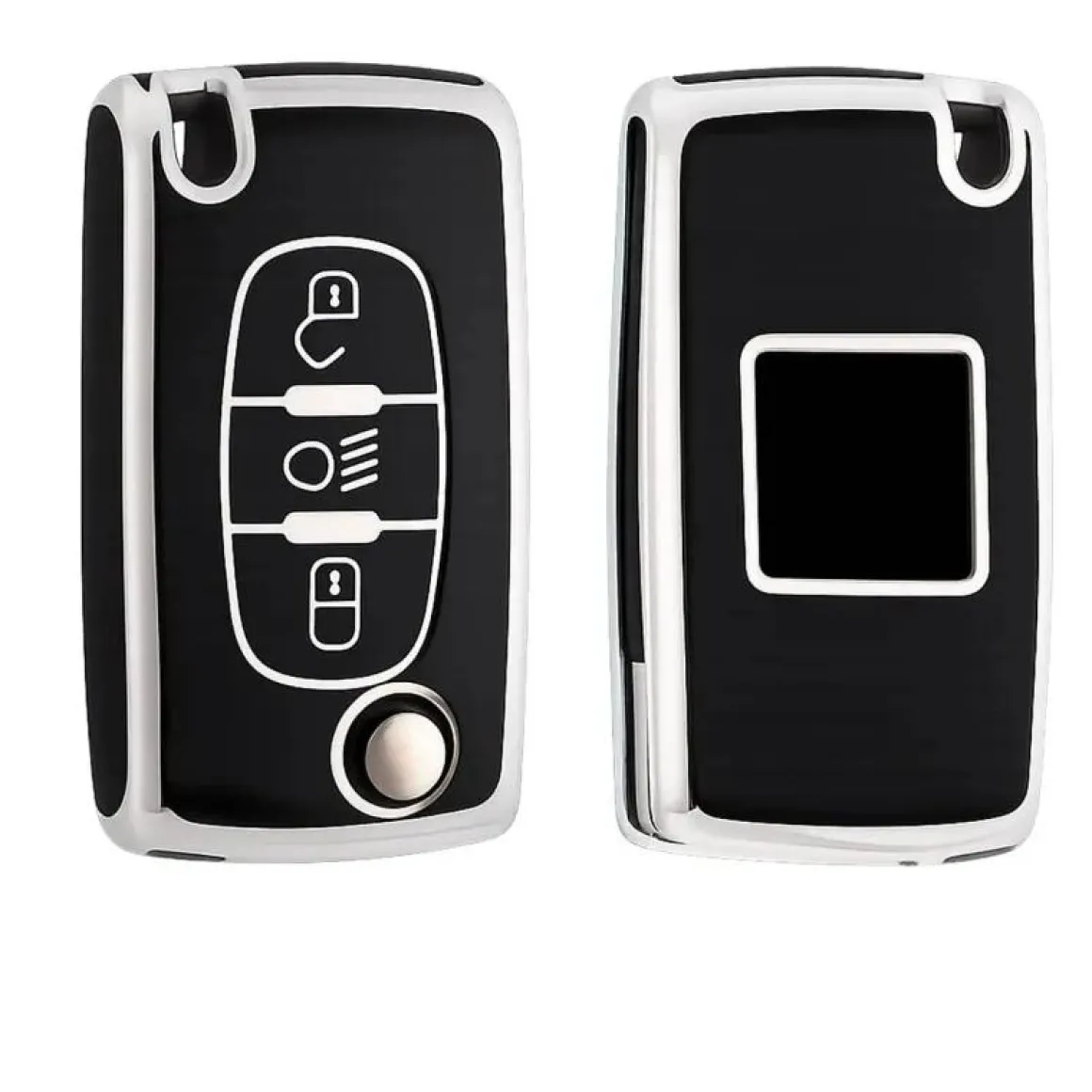 TPU Sleutelhoesje voor Citroën zwart D3B