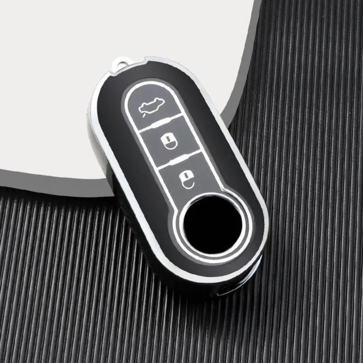 TPU Sleutelhoesje voor Fiat / Abart zwart A3