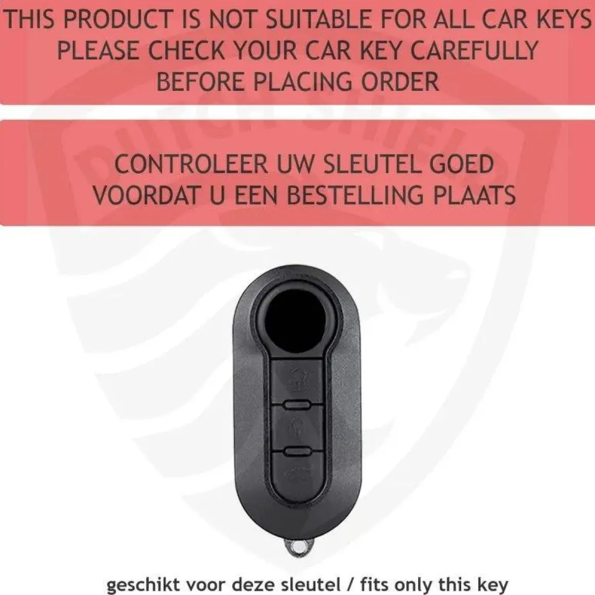 TPU Sleutelhoesje voor Fiat / Abart zwart A3
