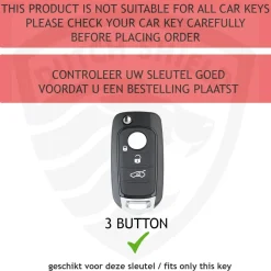 TPU Sleutelhoesje voor Fiat / Abart zwart B3