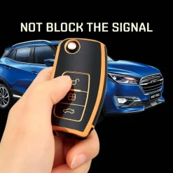 TPU Sleutelhoesje voor Ford goud G3