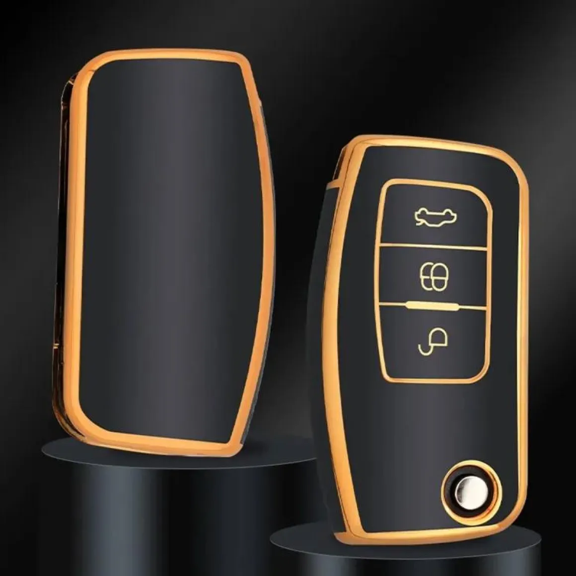 TPU Sleutelhoesje voor Ford goud G3