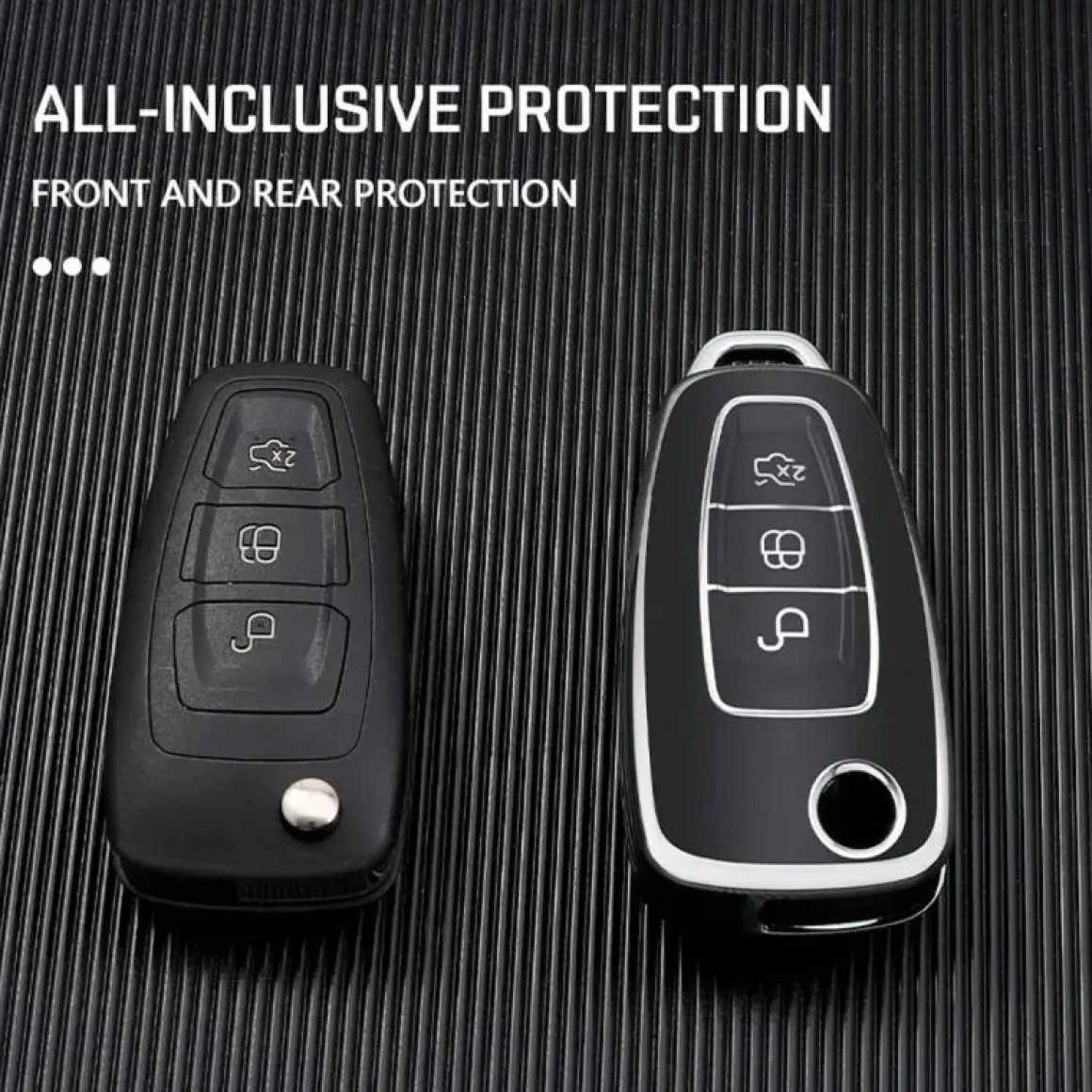 TPU Sleutelhoesje voor Ford zwart E3