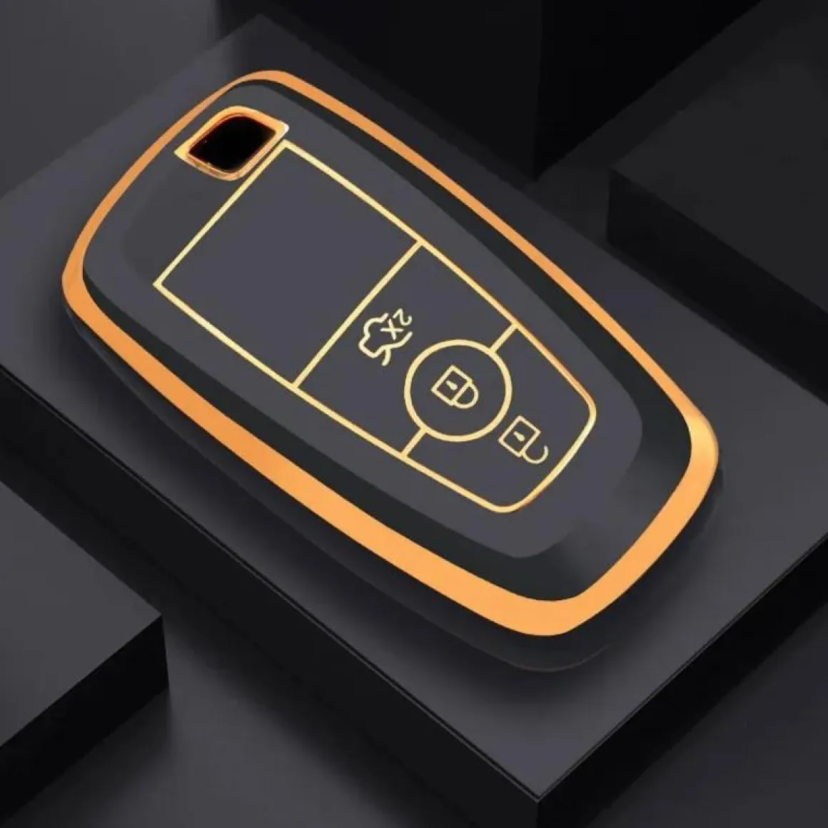 TPU Sleutelhoesje voor Ford goud B3