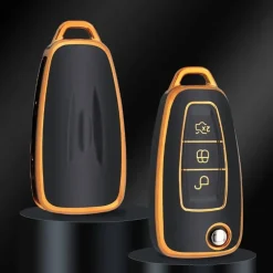 TPU Sleutelhoesje voor Ford goud E3