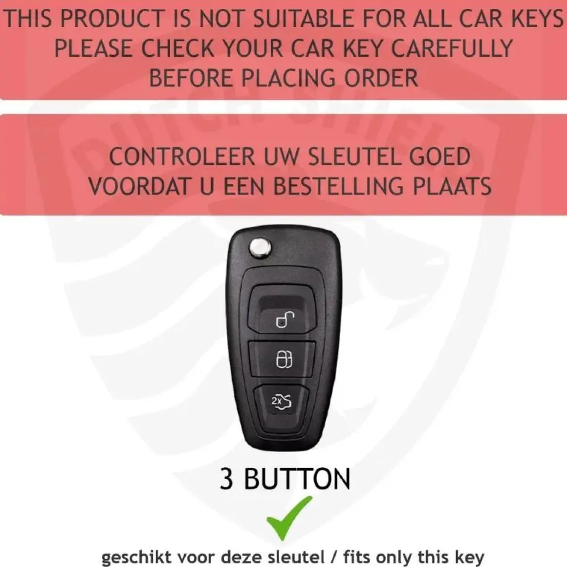 TPU Sleutelhoesje voor Ford goud E3