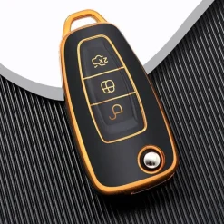 TPU Sleutelhoesje voor Ford goud E3