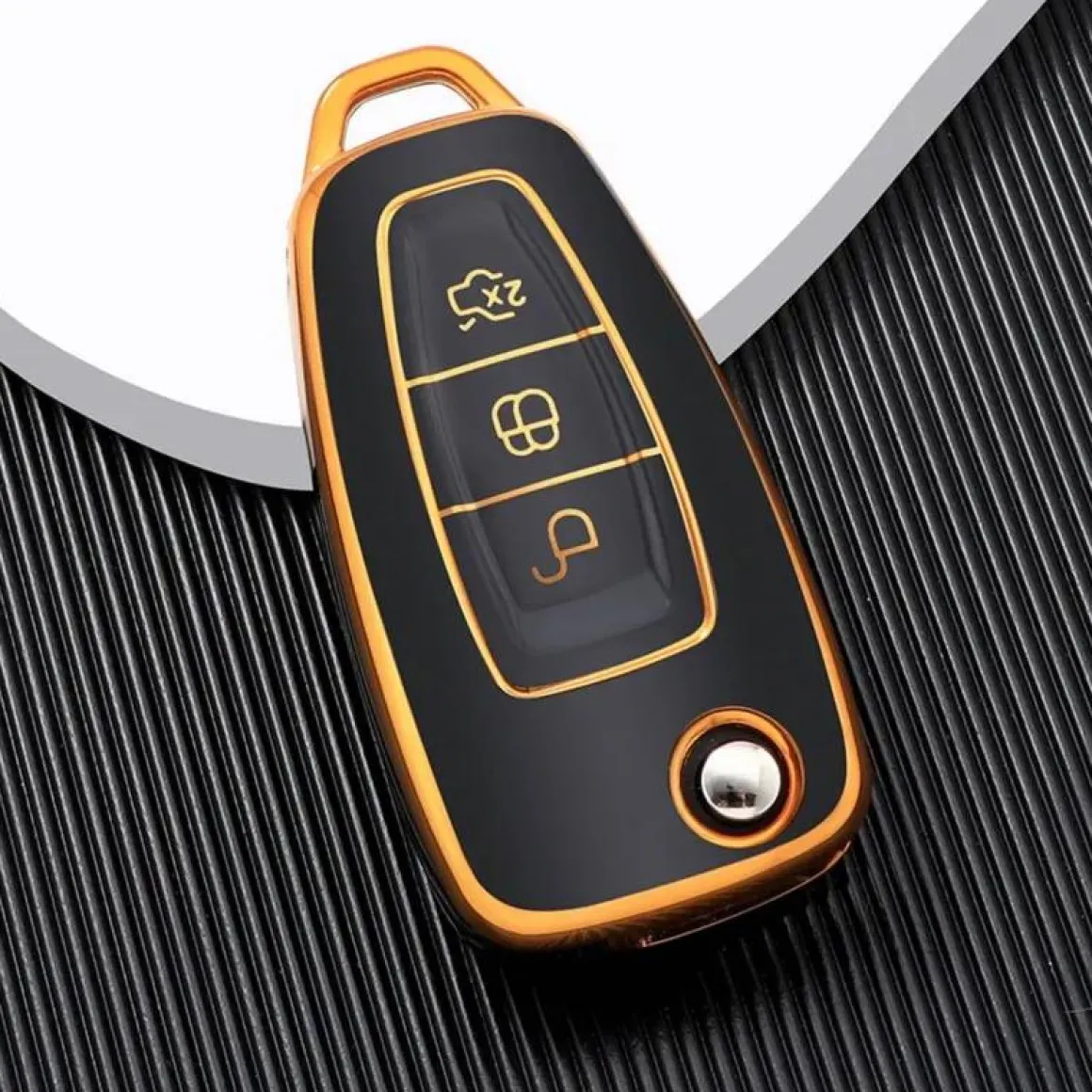 TPU Sleutelhoesje voor Ford goud E3