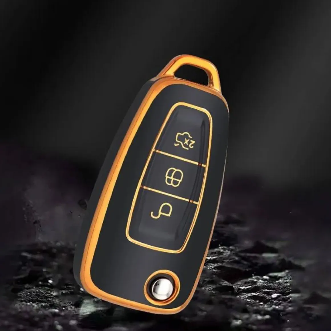 TPU Sleutelhoesje voor Ford goud E3