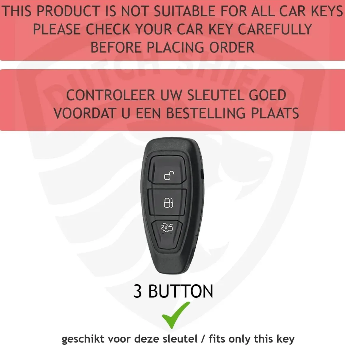 TPU Sleutelhoesje voor Ford zwart K3