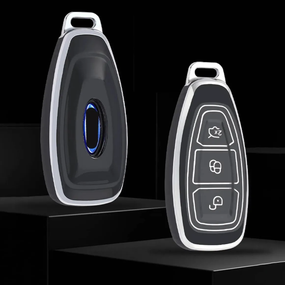 TPU Sleutelhoesje voor Ford zwart K3
