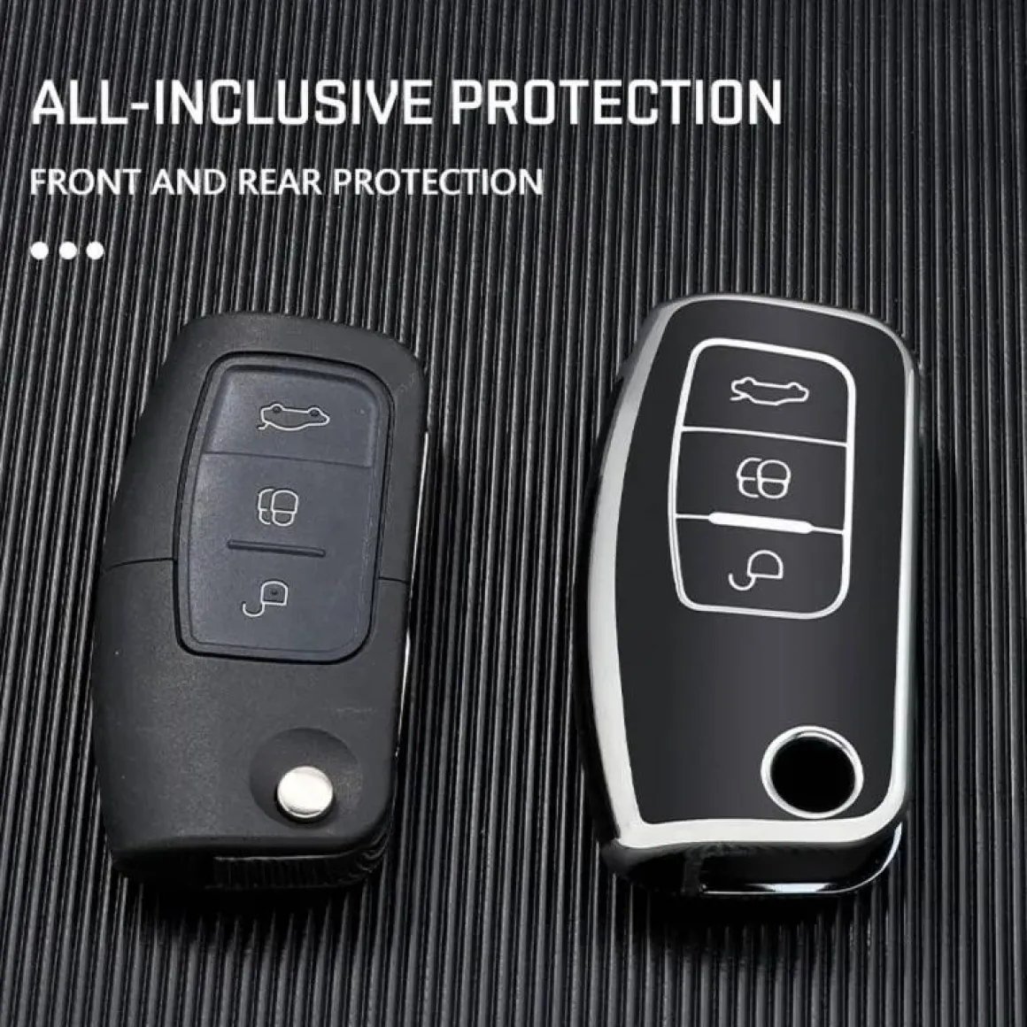 TPU Sleutelhoesje voor Ford zwart G3