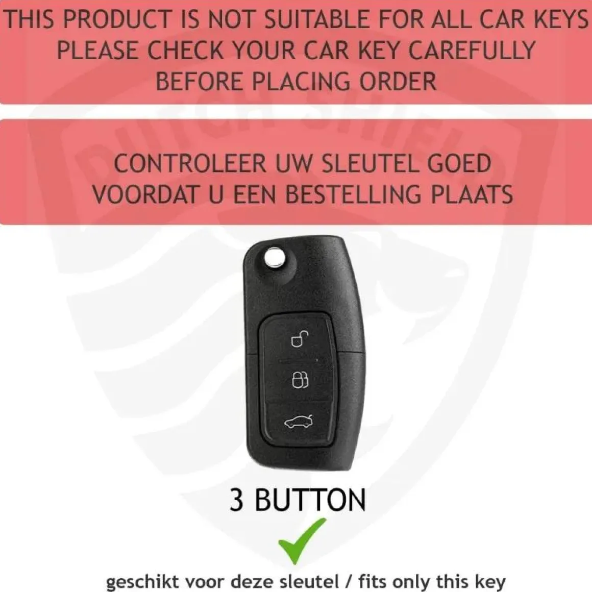 TPU Sleutelhoesje voor Ford zwart G3