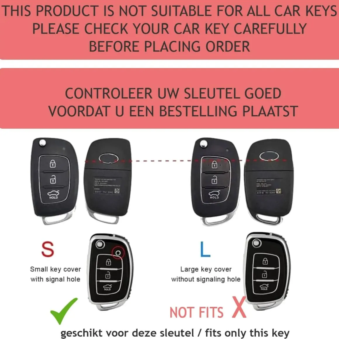 TPU Sleutelhoesje voor Hyundai wit B3N