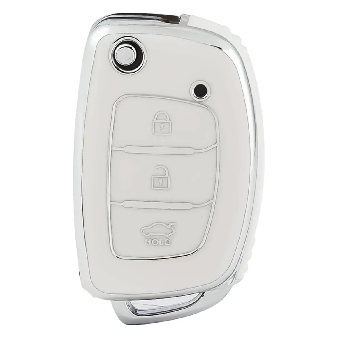 TPU Sleutelhoesje voor Hyundai wit B3N