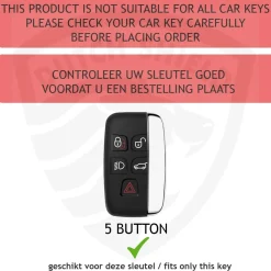TPU Sleutelhoesje voor Landrover transparant, zwar