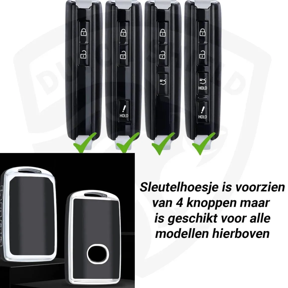 TPU Sleutelhoesje voor Mazda zwart B3