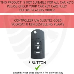 TPU Sleutelhoesje voor Mazda zwart C3