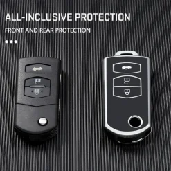 TPU Sleutelhoesje voor Mazda zwart C3
