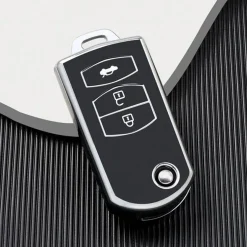 TPU Sleutelhoesje voor Mazda zwart C3