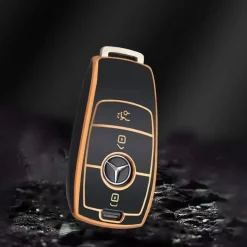 TPU Sleutelhoesje voor Mercedes goud B3