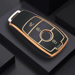 TPU Sleutelhoesje voor Mercedes goud B3