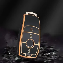 TPU Sleutelhoesje voor Mercedes goud B3