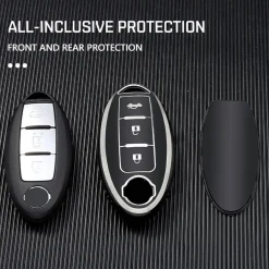 TPU Sleutelhoesje voor Nissan zwart A3B