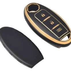 TPU Sleutelhoesje voor Nissan goud A3C
