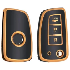 TPU Sleutelhoesje voor Nissan goud B3B