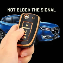 TPU Sleutelhoesje voor Nissan goud B3B