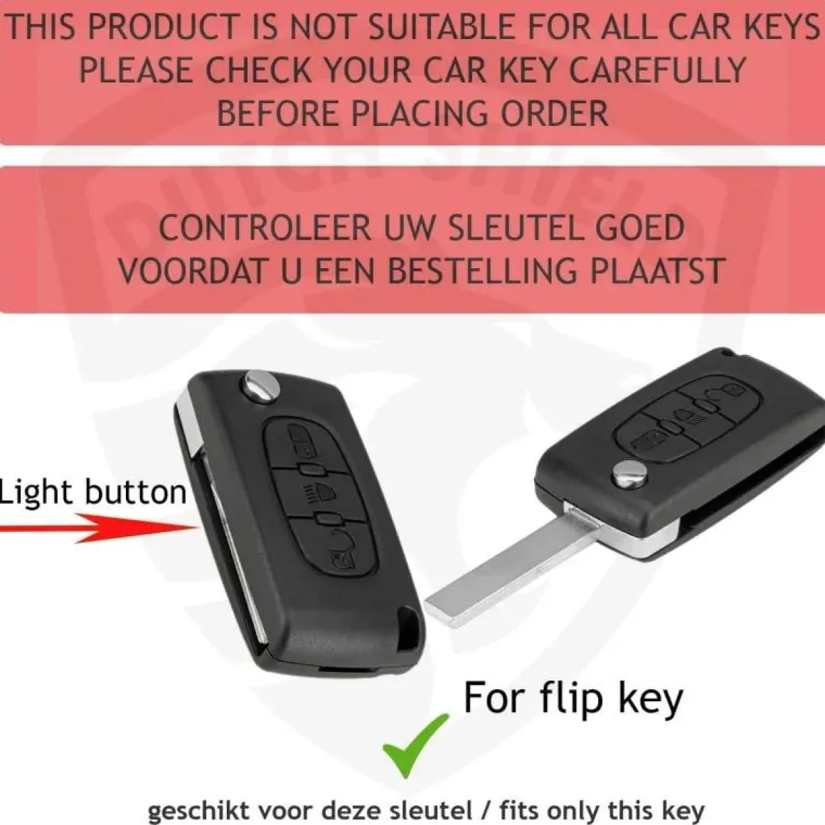 TPU Sleutelhoesje voor Peugeot zwart D3B