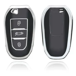 TPU Sleutelhoesje voor Peugeot zwart B3
