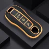 TPU Sleutelhoesje voor Porsche goud B3