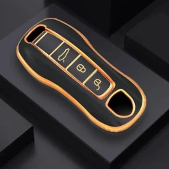 TPU Sleutelhoesje voor Porsche goud B3